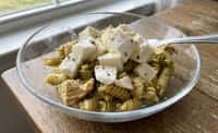 Pesto Chicken Rotini with Fresh Mozzarella
