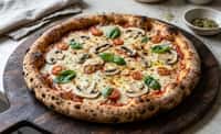 Wood-Fired Mushroom and Tomato Pizza