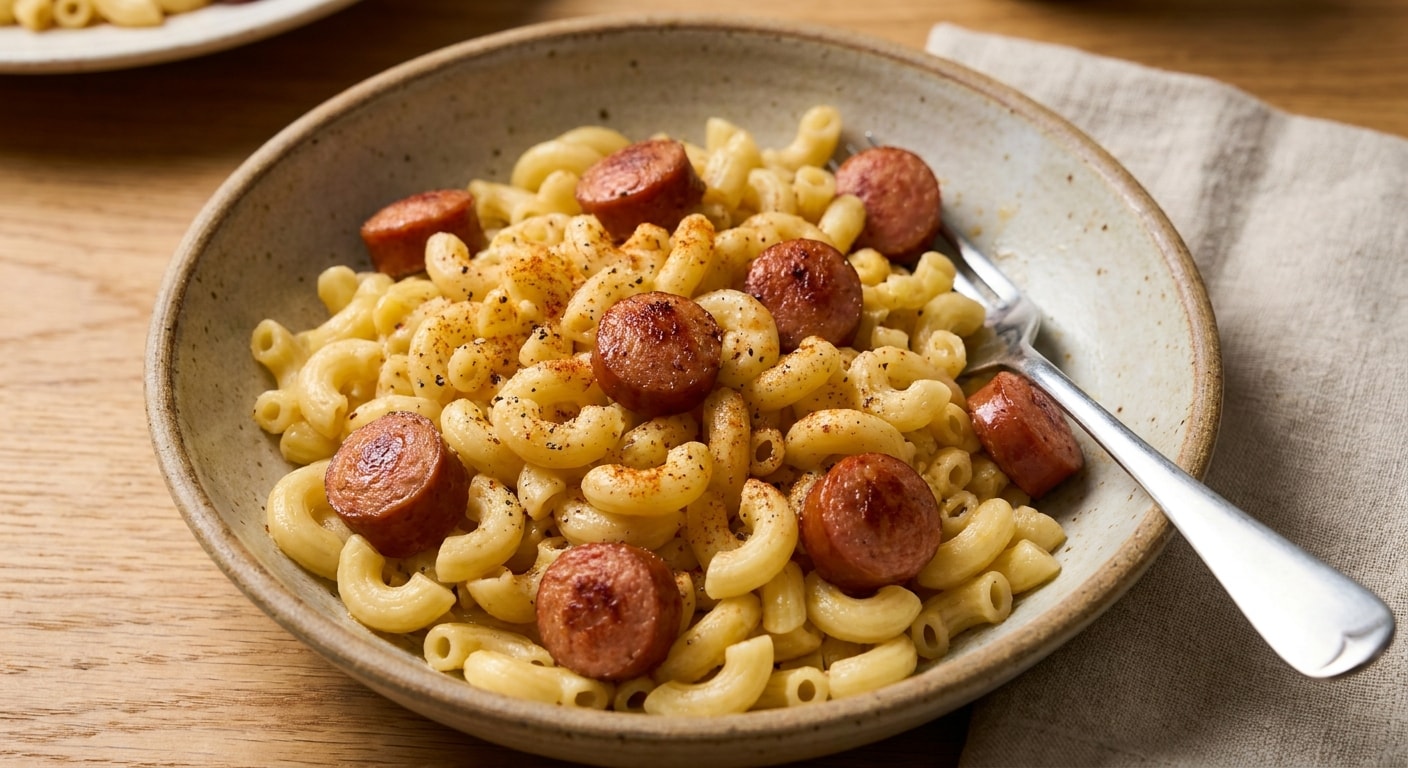 Macaroni with Hot Dog Sausage