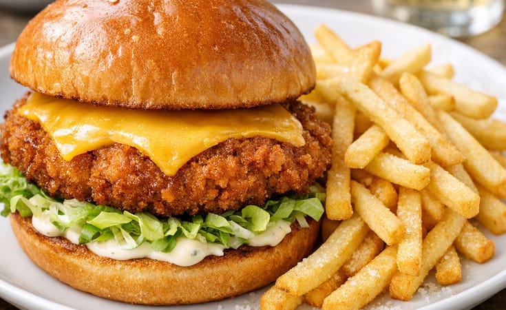 McDonald's çıtır tavuk burger ve patates kızartması