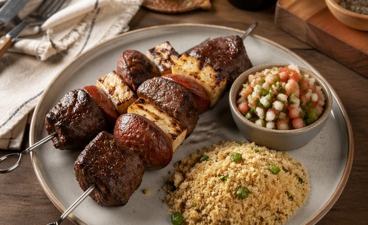 Brezilya usulü churrasco şişleri