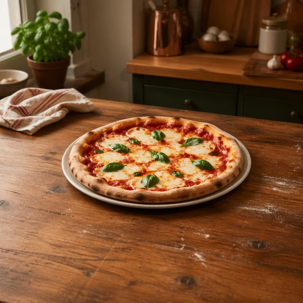 Pizza Margherita with Basil