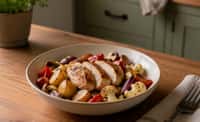 Roasted Chicken, Baby Potato, and Garden Vegetable Bowl