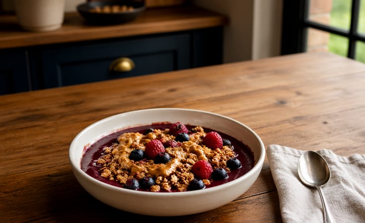 Асаи боул с банан и фъстъчено масло