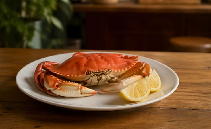 Steamed Crab with Lemon