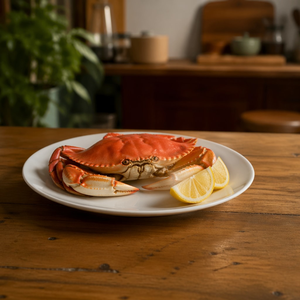 Steamed Crab with Lemon