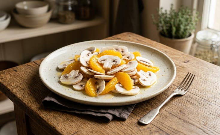 Citrus-Kissed White Mushroom Salad
