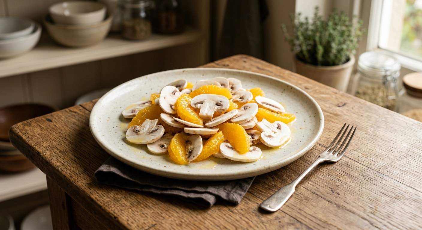 Citrus-Kissed White Mushroom Salad