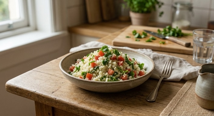 Cauliflower, Tomato, and Cilantro Salad