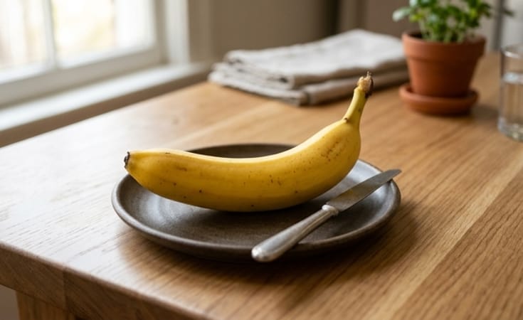 Banana, Served Whole and Ripe