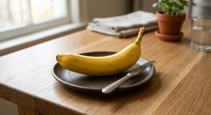 Banana, Served Whole and Ripe