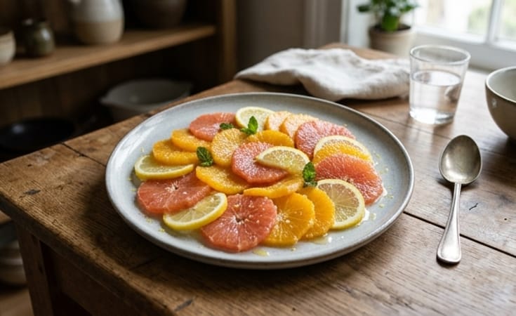 Citrus Carpaccio with Grapefruit, Orange, and Lemon