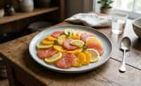Citrus Carpaccio with Grapefruit, Orange, and Lemon