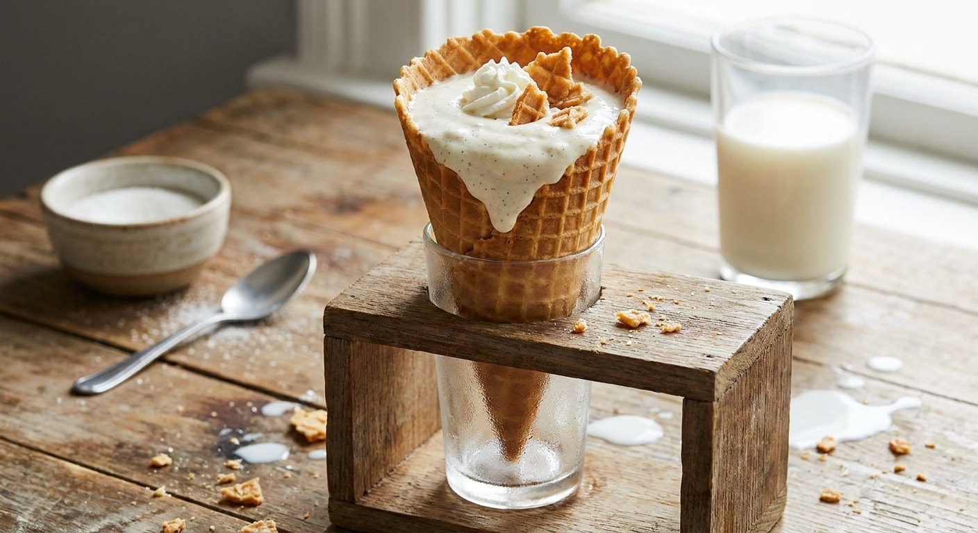 Vanilla Ice Cream Cone Milkshake