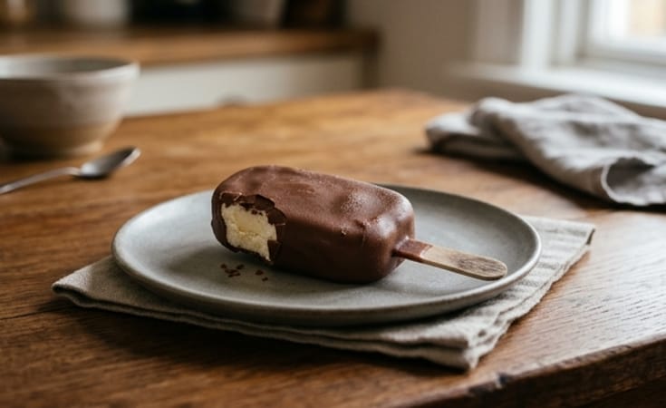 Chocolate-Coated Ice Cream Bar