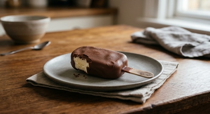 Chocolate-Coated Ice Cream Bar