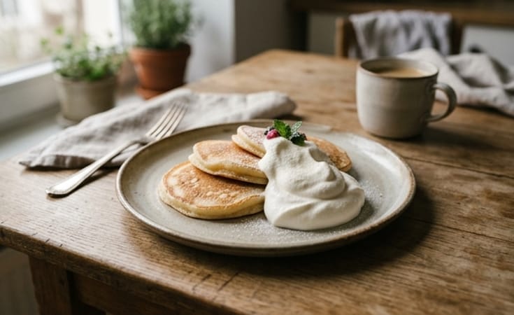 Pancakes with Whipped Cream