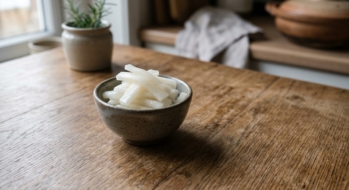 Pickled Daikon Radish Strips