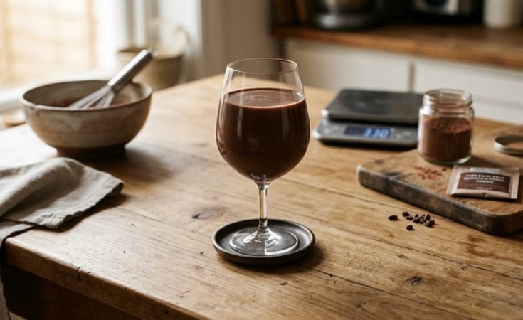 Chocolate Protein Milk, Chilled and Silken