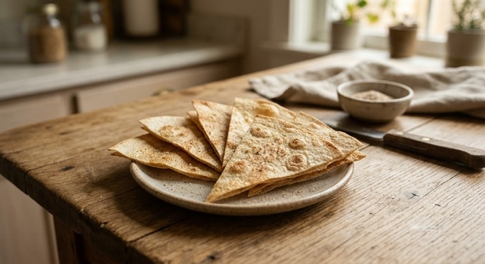 Crisp Wheat Tortillas with Seasoned Salt