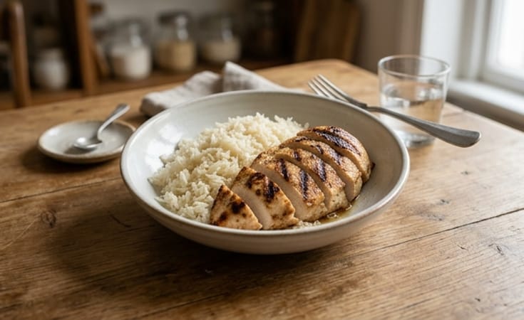 Grilled Chicken Breast with Fragrant Basmati Rice