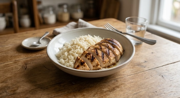Grilled Chicken Breast with Fragrant Basmati Rice