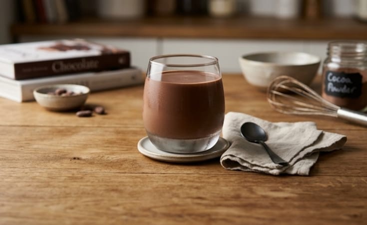 Chocolate Protein Milk, Chilled and Silken