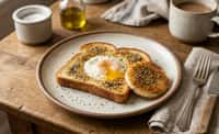 Egg-in-a-Hole Toast with Garlic Herb Sesame Seasoning