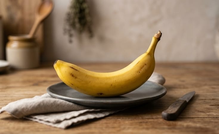 Banana, Served Ripe and Unadorned