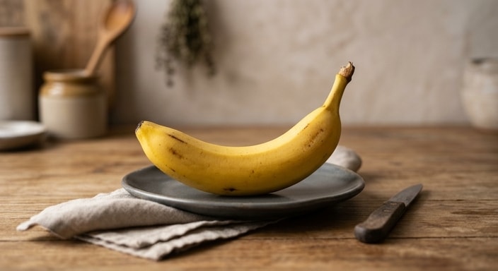Banana, Served Ripe and Unadorned