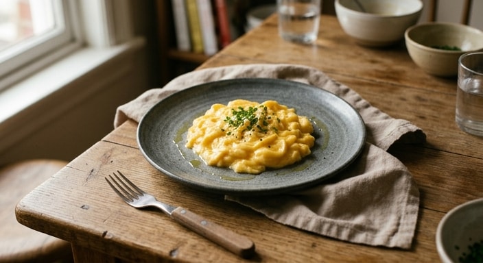 Silken Soft-Scrambled Eggs