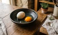 Perfectly Cooked Chicken Eggs, Boiled and Fresh