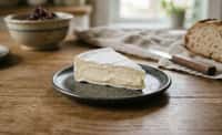 Brie Cheese Wedge, Served at Its Purest