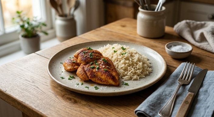 Paprika Chicken with Fragrant Basmati Rice