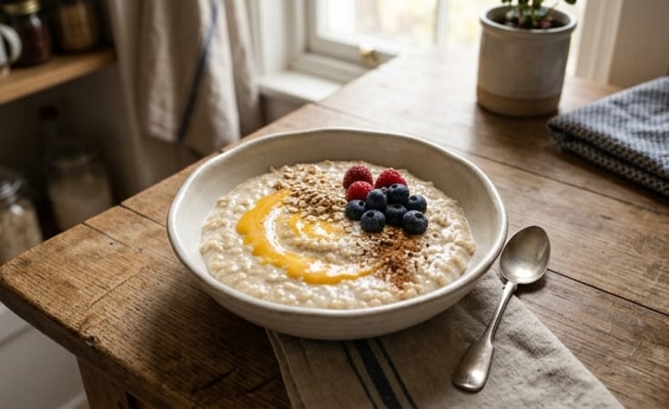 Silken Egg White Oatmeal Bowl