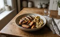 Charred Chicken with Japanese Sweet Potato and Cauliflower