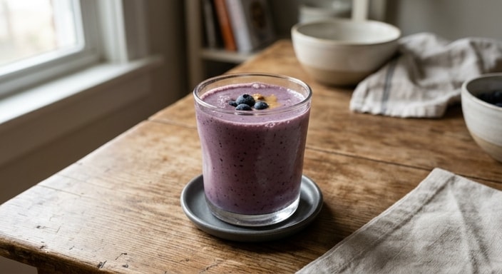 Blueberry Peanut Butter Whey Shake