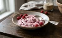 Raspberry Protein Curd Cream