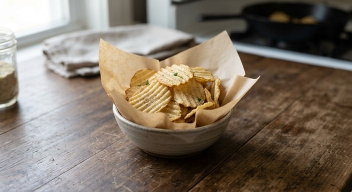 Chips ondulées saveur crème aigre et oignon