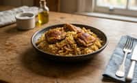 Roasted Chicken Basmati with Warm Spiced Onion