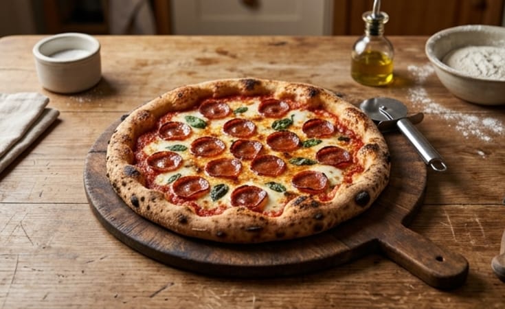Neapolitan-Style Pepperoni Pizza