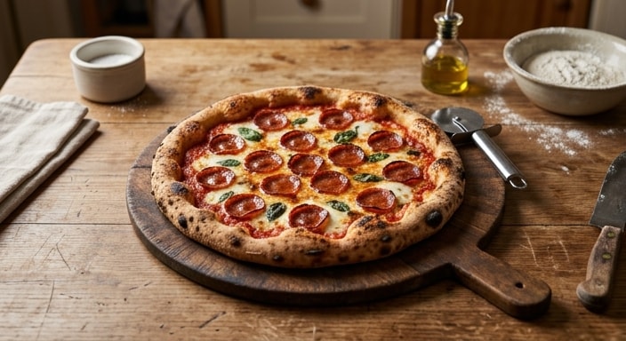 Neapolitan-Style Pepperoni Pizza