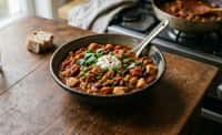 Chicken Chili with Tomatoes, Beans, and Celery