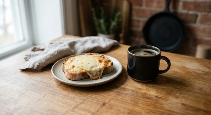 Cheese Bread with Coffee