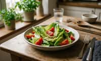 Romaine Salad with Tomato and Lemon-Olive Oil Dressing