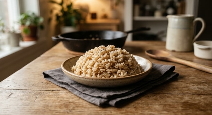 Pan-Roasted Rice with Beef Drippings and Black Pepper