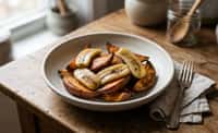 Caramelized Banana with Roasted Sweet Potato