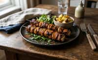 Paprika Pork Brochettes with Sweet Onion