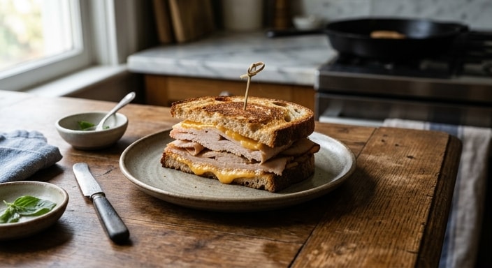 Toasted Turkey and Cheddar on Sourdough