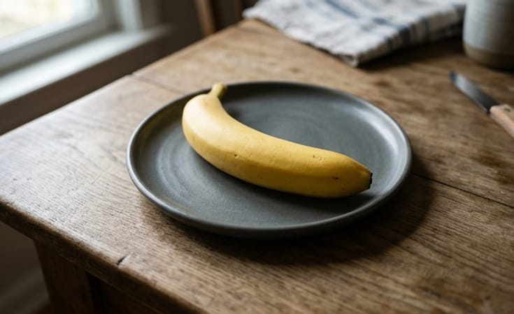 Banana, Served Ripe and Unadorned